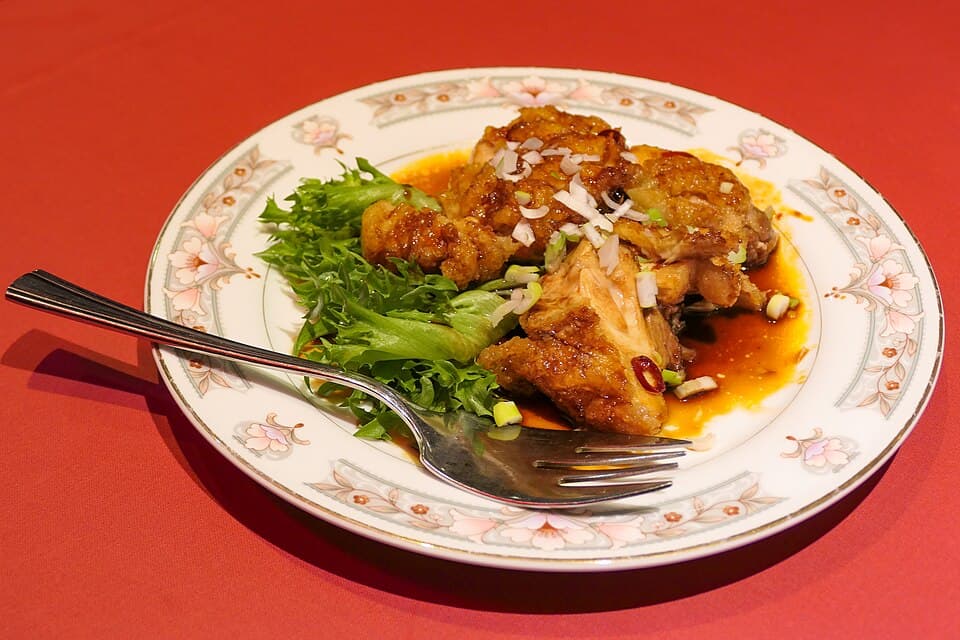 Fried Chicken with Scallion Sauce